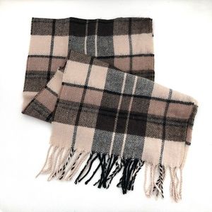 2/$16 Plaid Scarf in Brown and Tan (SD)